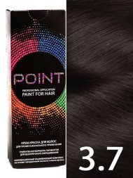 Point Крем-краска для волос 3.7 Тёмный шатен коричневый 100мл