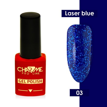Гель лак Charme Laser blue effect 03, 10мл