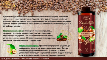 Пена д/ванн ореховый мокко 570мл Magic Coffee