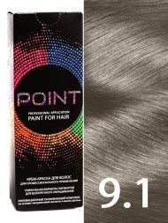 Point Крем-краска для волос 9.1 Светлый блондин пепельный 100мл