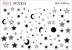 Слайдер-дизайн Red Nails №2004 - Звёзды (10x7 см)
