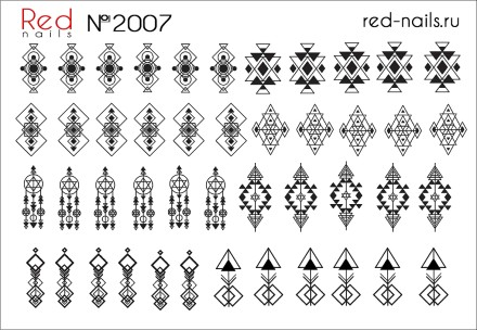 Слайдер-дизайн Red Nails №2007 - Геометрия (10x7 см)