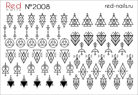 Слайдер-дизайн Red Nails №2008 - Геометрия (10x7 см)