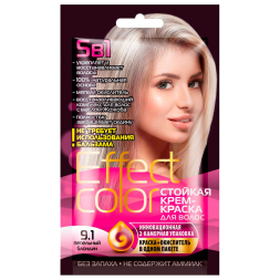 Fito Косметик Effect color Стойкая крем-краска для волос, 9.1 пепельный блондин, 50мл
