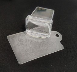 Набор для стемпинга силиконовый (штам+пластина-скребок)