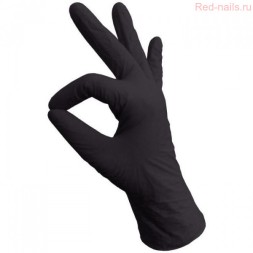 Перчатки нитриловые 1 пара S черные