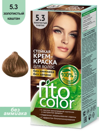 Fito Косметик Cтойкая крем-краска для волос Fitocolor 5.3 золотистый каштан, 115мл