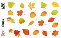 Слайдер-дизайн Red Nails №1213 - Осенние листья