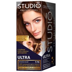 STUDIO PROFESSIONAL ULTRA Стойкая крем-краска для седых волос 7.73 ЯНТАРНО-РУСЫЙ