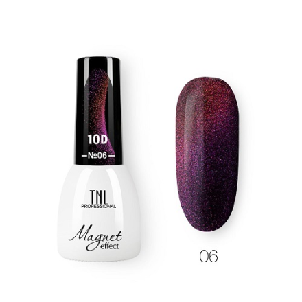 Гель лак TNL Magnet Effect 10D №06 пурпурный гранат