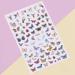 Наклейки для ногтей «Нежные бабочки»