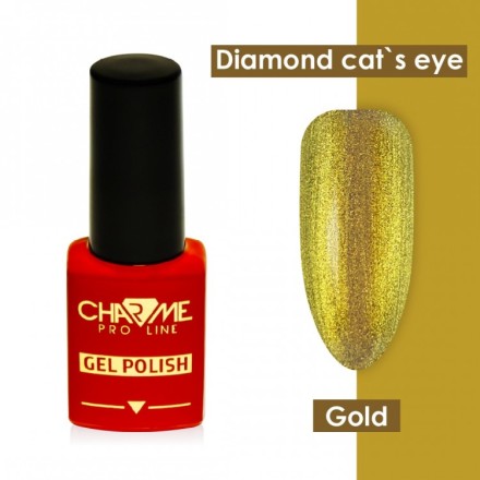 Гель лак Charme Diamond cat&#039;s - gold, 10мл