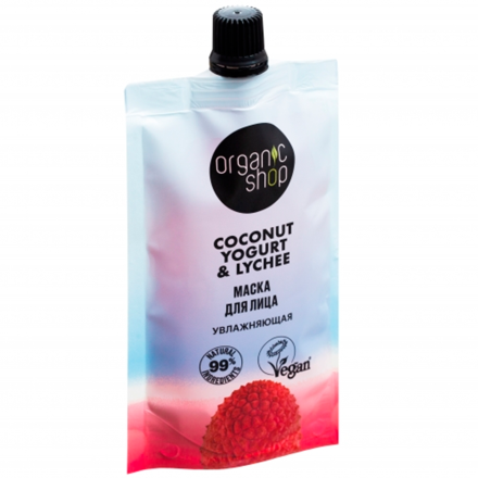 Маска д/лица Увлажняющая Coconut yogurt 100мл Organic Shop