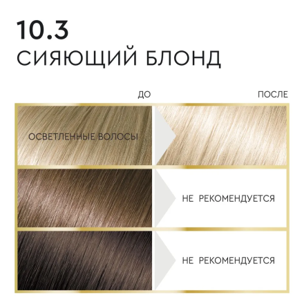 Fito Косметик Only Bio Color Профессиональная восстанавливающая стойкая крем-краска для волос без аммиака, 10.3 Сияющий блонд, 115мл