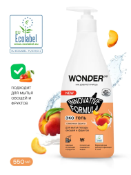 Wonder Lab Экогель для мытья посуды, овощей и фруктов Сливочные фрукты 550мл
