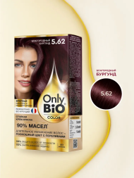 Fito Косметик Only Bio Color Профессиональная восстанавливающая стойкая крем-краска для волос без аммиака, 5.62 Бургунд, 115мл