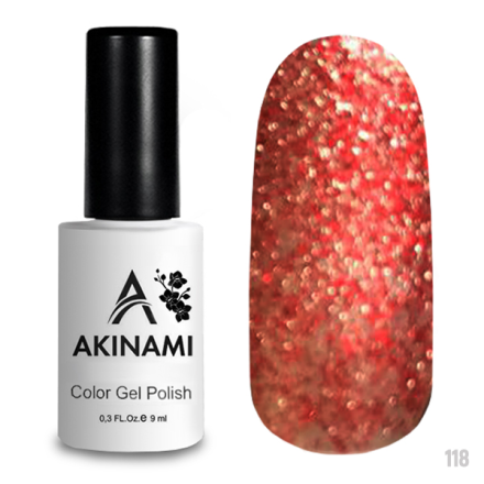 Гель лак Akinami Classic Red Sparkle