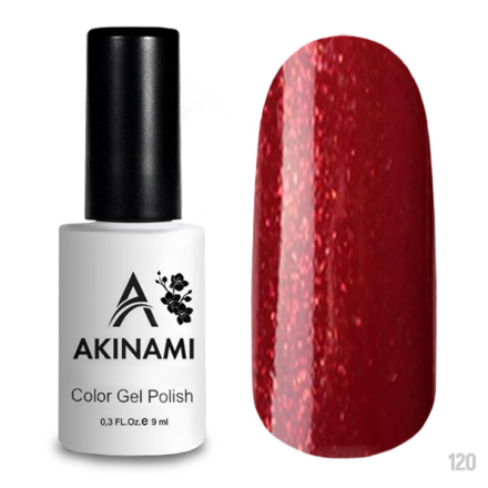 Гель лак Akinami Classic Glitter Red