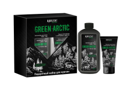 Vilsen Подарочный набор H2Orizont Green arctic: 2 в 1 шампунь 500 мл + бальзам после бритья 150мл