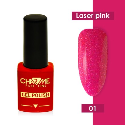 Гель лак Charme Laser pink effect 01, 10мл