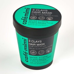 Cafemimi Маска для волос жирных у корней и сухих на кончиках &quot;3 Глины&quot; 220мл