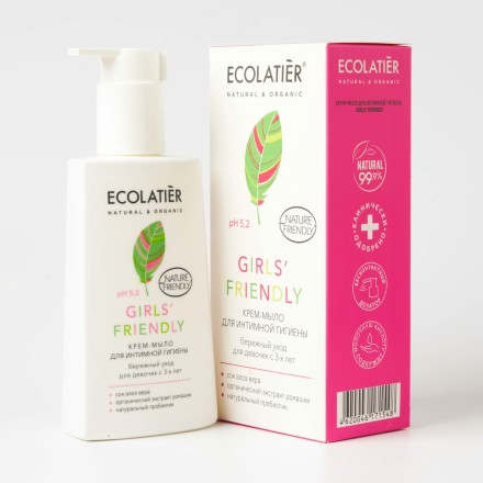 Ecolatier Крем-мыло для интимной гигиены Girls&#039; Friendly (бережный уход для девочек с 3-х лет) 250мл