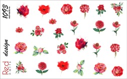 Слайдер-дизайн Red Nails №1093 - Цветы