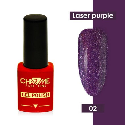 Гель лак Charme Laser purple effect 02, 10мл