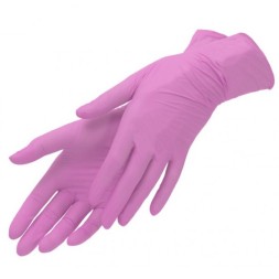 Перчатки Nitrile нитриловые розовые M 50 пар