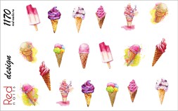 Слайдер-дизайн Red Nails №1170 - Мороженое
