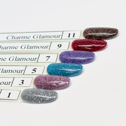 Charme Glamour 6шт (№1,3,5,7,9,11) Набор светоотражающих гель лаков 10мл