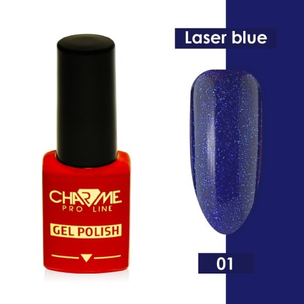 Гель лак Charme Laser blue effect 01, 10мл
